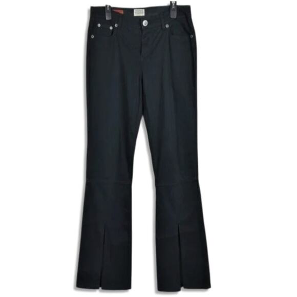 Tommy Hilfiger Women's Faux Suede Front Slits Flare Jeans - Picture 1 of 5